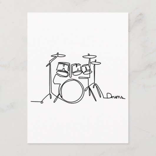 Drummer Music Design One-Line Drums Begleitkarte (Rückseite)