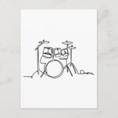 Drummer Music Design One-Line Drums Begleitkarte (Vorderseite)