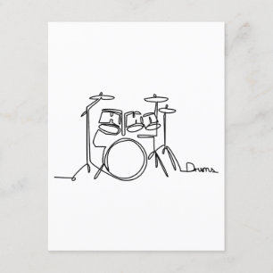 Drummer Music Design One-Line Drums Begleitkarte