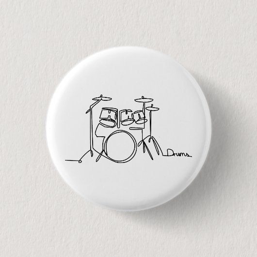 Drummer Music Design One-Line Drums Button (Vorderseite)