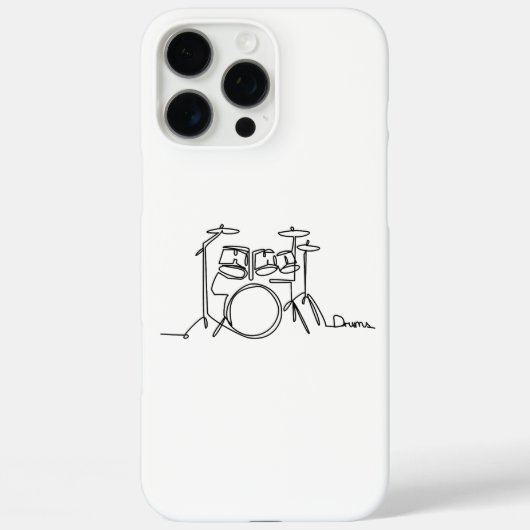 Drummer Music Design One-Line Drums Case-Mate iPhone Hülle (Rückseite)