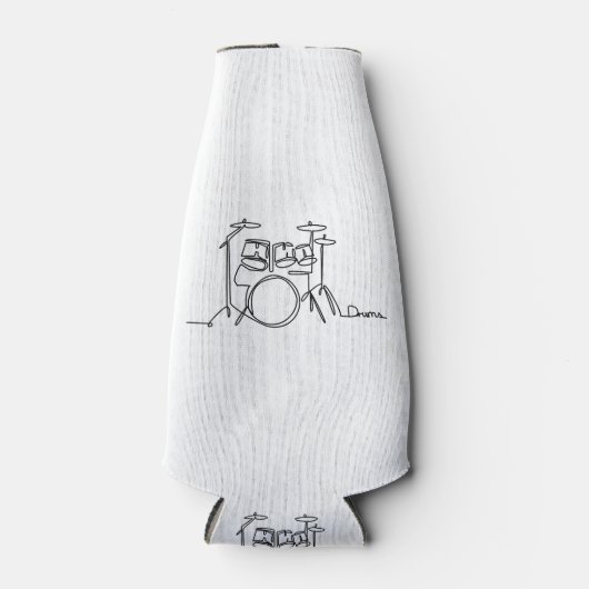 Drummer Music Design One-Line Drums Flaschenkühler (Vorderseite)
