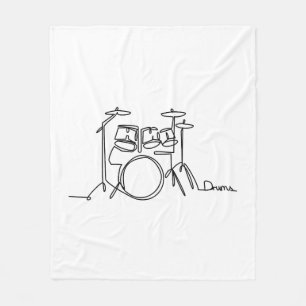 Drummer Music Design One-Line Drums Fleecedecke