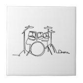 Drummer Music Design One-Line Drums Fliese (Vorderseite)