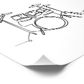 Drummer Music Design One-Line Drums Fotodruck (Ecke)