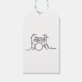 Drummer Music Design One-Line Drums Geschenkanhänger