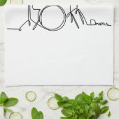 Drummer Music Design One-Line Drums Geschirrtuch (Gefaltet)