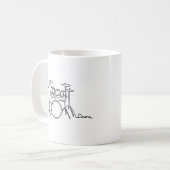 Drummer Music Design One-Line Drums Kaffeetasse (Vorderseite Links)