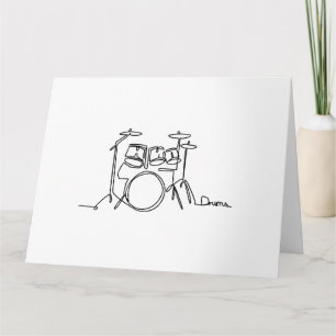 Drummer Music Design One-Line Drums Karte