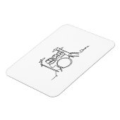 Drummer Music Design One-Line Drums Magnet (Linke Seite)