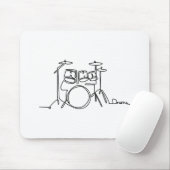 Drummer Music Design One-Line Drums Mousepad (Mit Mouse)