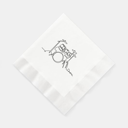 Drummer Music Design One-Line Drums Serviette (Ecke)
