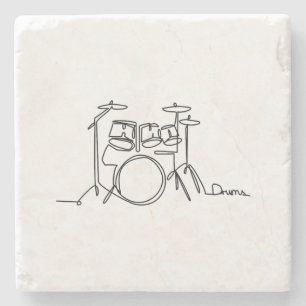 Drummer Music Design One-Line Drums Steinuntersetzer