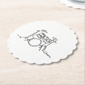 Drummer Music Design One-Line Drums Untersetzer (angewinkelt)