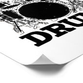 Drummer | Musikalische Instrumentenspende Poster (Ecke)