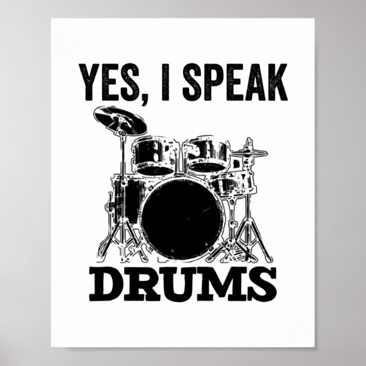 Drummer | Musikalische Instrumentenspende Poster (Vorne)