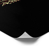 Drummer Notes Retro Drummer Musiker Drumsticks Poster (Ecke)