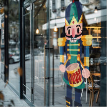 Drummer Nutcracker Fensterkleber