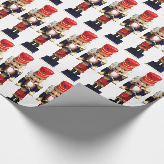 Drummer Nutcracker Geschenkpapier (Ecke)