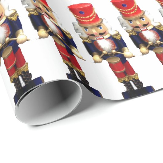Drummer Nutcracker Geschenkpapier (Rolleneckpunkt)