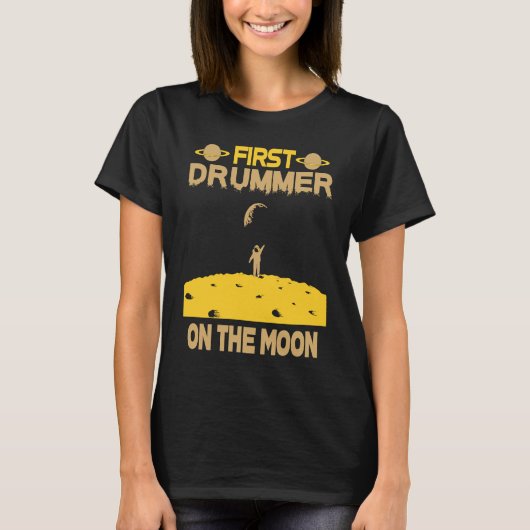 Drummer On The Moon T-Shirt (Vorderseite)