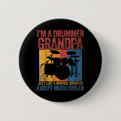 Drummer Opa Drumming Großvater Vatertag Button (Vorderseite)
