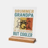 Drummer Opa wie ein normaler Opa, aber cooler  Acrylschild (Winkel)