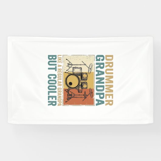 Drummer Opa wie ein normaler Opa, aber cooler Banner (Horizontal)