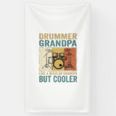 Drummer Opa wie ein normaler Opa, aber cooler Banner (Vertikal)