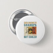 Drummer Opa wie ein normaler Opa aber cooler  Button (Vorne & Hinten)