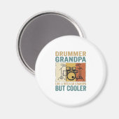 Drummer Opa wie ein normaler Opa, aber cooler  Magnet (Vorderseite/Rückseite)