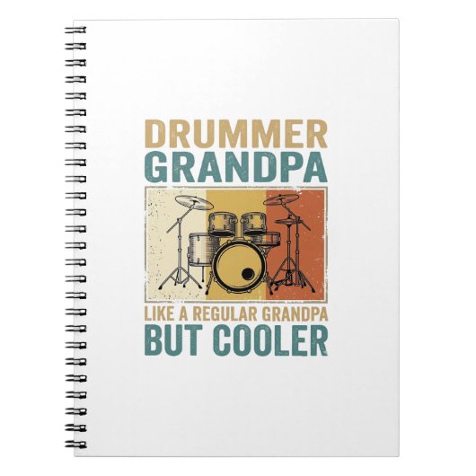 Drummer Opa wie ein normaler Opa, aber cooler Notizblock (Vorderseite)