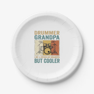 Drummer Opa wie ein normaler Opa, aber cooler  Pappteller