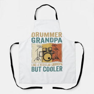 Drummer Opa wie ein normaler Opa, aber cooler Schürze