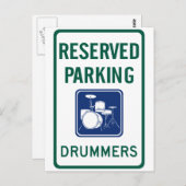 Drummer Parken Postkarte (Vorne/Hinten)