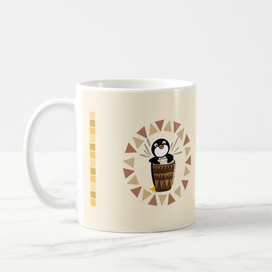 Drummer Penguin Kaffeetasse (Links)