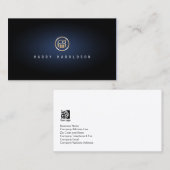 Drummer Percussionist Drum Icon Blue Glow Musiker Visitenkarte (Vorne/Hinten)