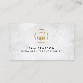 Drummer Percussionist Drums Icon Business Card Visitenkarte