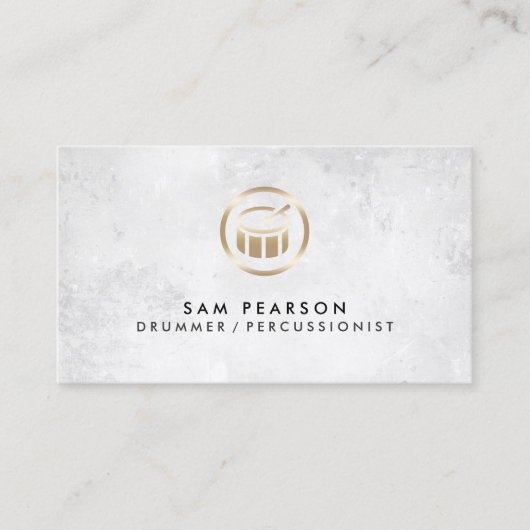 Drummer Percussionist Drums Icon Business Card Visitenkarte (Vorderseite)