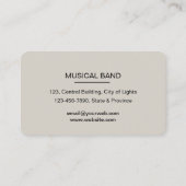 Drummer Percussionist mit Drum Set Music Event Visitenkarte (Rückseite)