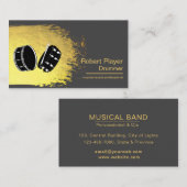 Drummer Percussionist Musical Event Drums Djs Visitenkarte (Vorne/Hinten)
