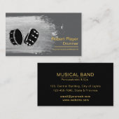 Drummer Percussionist Musical Event Drums Djs Visitenkarte (Vorne/Hinten)