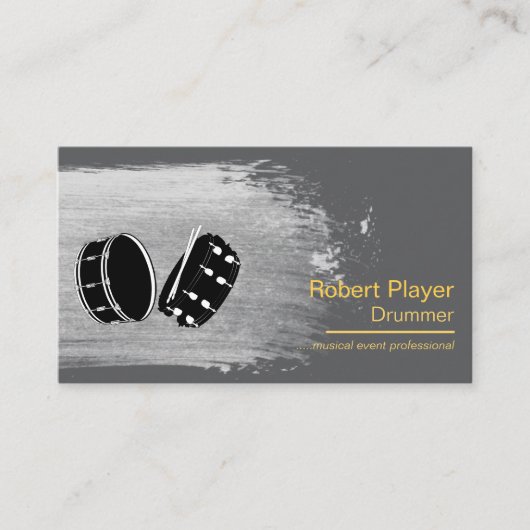 Drummer Percussionist Musical Event Drums Djs Visitenkarte (Vorderseite)
