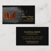 Drummer Percussionist Musical Event Drums Djs Visitenkarte (Vorne/Hinten)