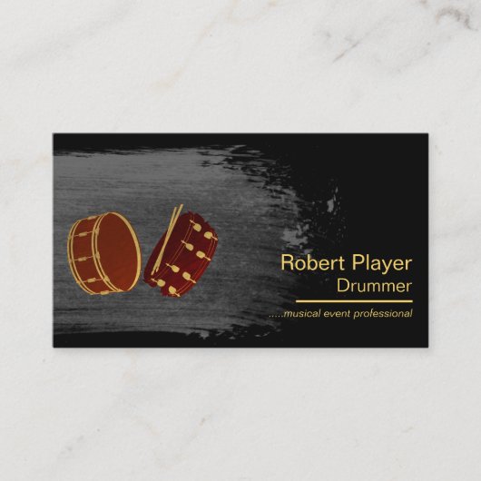 Drummer Percussionist Musical Event Drums Djs Visitenkarte (Vorderseite)