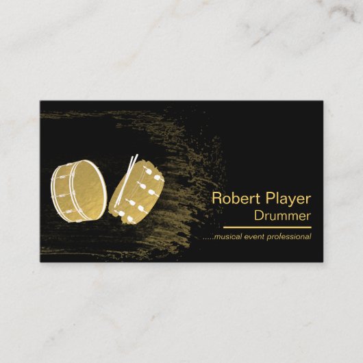 Drummer Percussionist Musical Event Drums Djs Visitenkarte (Vorderseite)
