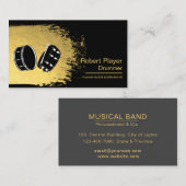 Drummer Percussionist Musical Event Drums Djs Visitenkarte (Vorne/Hinten)