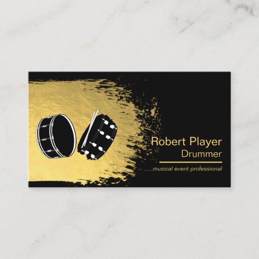 Drummer Percussionist Musical Event Drums Djs Visitenkarte (Vorderseite)