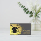 Drummer Percussionist Musical Event Drums Djs Visitenkarte (Stehend Vorderseite)