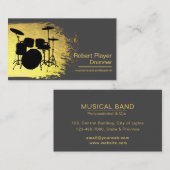 Drummer Percussionist Musical Event Drums Djs Visitenkarte (Vorne/Hinten)